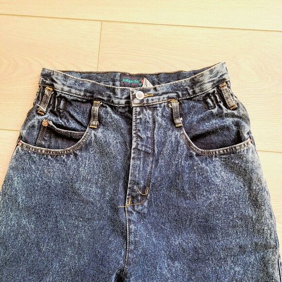 Vintage Jordache Mom Jeans Blue Acid Wash Rose Embroidered High-Rise Denim - Picture 3 of 10